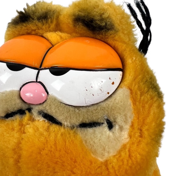 Garfield Plush Sitting Cat TAKE ME HOME FEED ME by Dakin 1978 1981 Vintage 5.5” - Picture 11 of 12